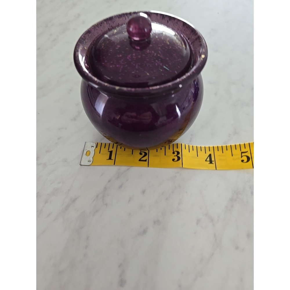 Handmade Resin Decorative Jar Purple Sparkle Decoration Gift Candy Trinkets 610 - Picture 6 of 7